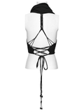 Women's Wasteland Gothic Hooded Knit Cropped Top