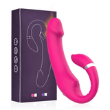 10-Speed Heating Double Vibrator For Women / Silicone Clit and G-spot Vibrators / Female Sex Toys - EVE's SECRETS
