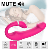 10-Speed Heating Double Vibrator For Women / Silicone Clit and G-spot Vibrators / Female Sex Toys - EVE's SECRETS