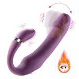 10-Gang-Heiz-Doppelvibrator für Frauen / Klitoris- und G-Punkt-Vibratoren aus Silikon / Sexspielzeug für Frauen 