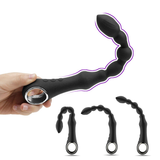 Flexibler 7-Gang-Analvibrator mit Perlen und Heizfunktion / Unisex-Erotikspielzeug 