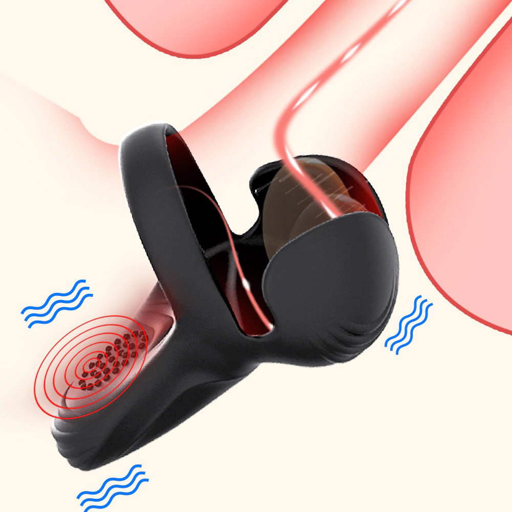 3 in 1 Men's Penis Vibrator / Cock Ring Delay Ejaculation Vibrating / Waterproof Adult Sex Toys - EVE's SECRETS