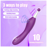 3 in 1 Vaginal Sucking G-Spot Vibrator / Vibrating Oral Sex Clitoris Stimulator - EVE's SECRETS