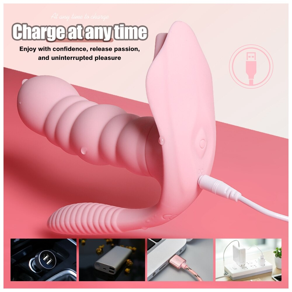 3 in 1 Wireless Vibrator for Women / Female Sucker Clitoris Stimulator / Erotic Licking Massager - EVE's SECRETS