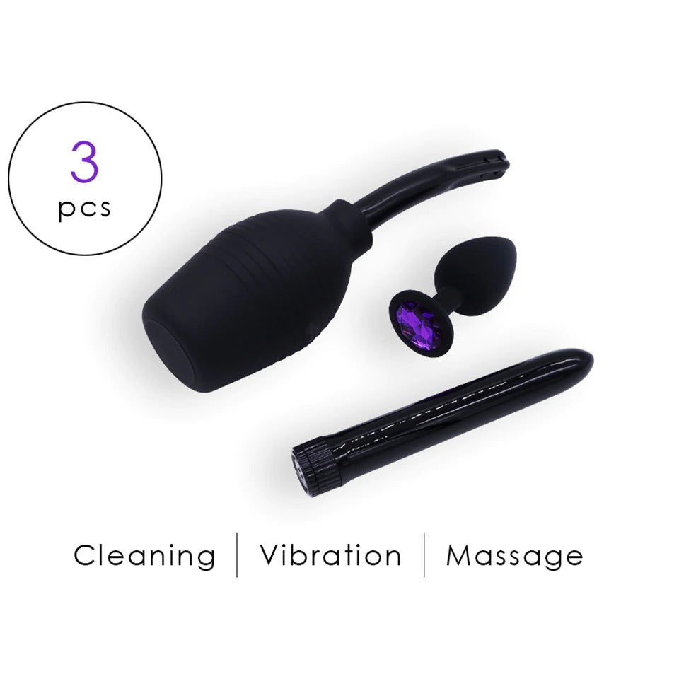3pcs Set Dildo Anal Plugs for Men and Women / Massage Anal Cleaning Butt Plug Vibrator - EVE's SECRETS