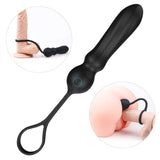 9-Gang-Dildo-Sexspielzeug für Paare / Analplug-Vibrator mit Penisring und Hodenschlaufe 