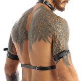 Adjustable PU Leather Body Harness for Men / Exotic Sexy Clubwear Belt with Armband - EVE's SECRETS