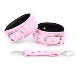 Adjustable PU Leather Handcuffs and Ankle Cuffs in Different Colors / Adult Toys for Erotic Games - EVE's SECRETS