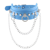 Adjustable Studded Choker with Two Chains / Sexy BDSM Collars - EVE's SECRETS
