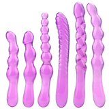 Purple Jelly Beaded Dildos for Anal and Vaginal Stimulation / Adult Sex Toys
