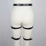 Adult Fetish Accessory for Ladies / PU Leather Body Harness for Women / Bondage Garter Belt for Legs - EVE's SECRETS