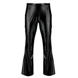Adult Men's Shiny Metallic Retro Disco Pants / Long Flare Club Jazz Dance Party Trousers