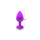 Adult Silicone Anal Plug / Purple Jewelry Vibrator Sex Toys for Women and Men / Prostate Massager - EVE's SECRETS