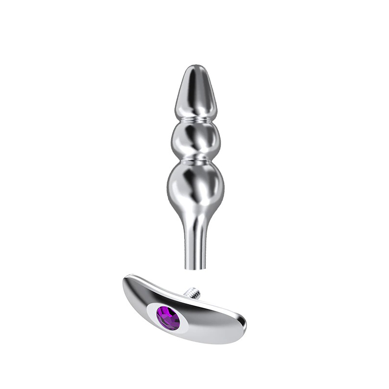 Metal Beaded Anal Plug with Removable Base / Sex Toys for Men and Women - EVE's SECRETS