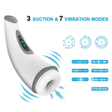 Air Sucking Male Masturbation Cup / Automatic Vibration Blowjob Toy with Heating Function - EVE's SECRETS
