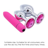 Anal Plugs with Vibrator Toy / Vaginal Erotic Massager with Stainless Steel Butt Plug Balls - EVE's SECRETS