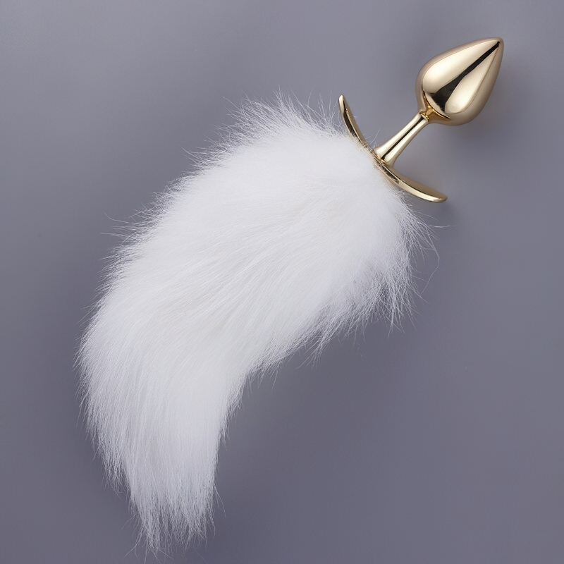 BDSM Anal Plug With Fluffy Fox Tail For Women / Sex Toy With Fast Heat Conduction - EVE's SECRETS