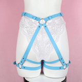 BDSM Artificial Leather Garter Belt / Female Chastity Belt / Fetish Bondage Harness - EVE's SECRETS