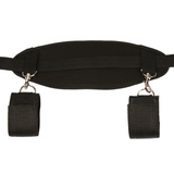 BDSM Bondage Restraints in Black Color / Nylon Handcuffs and Ankle Cuffs with Neck Pad - EVE's SECRETS