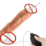 Big Realistic Dildo with Enema Bulb / Women's Masturbator on Suction Cup - EVE's SECRETS