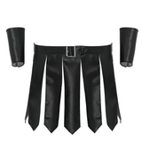 Black Male Sexy Roman Gladiator Costume / Gladiator Design Underwear Skirts With Belt