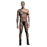 Black Men's Erotic Underwear / Sexy Men's Lingerie for Sex Games / Military Transparent Costume - EVE's SECRETS