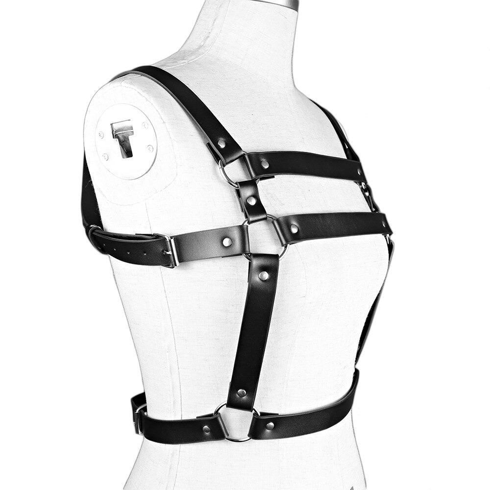 Black PU Leather Body Harness / Hot Belt in BDSM Style Accessories - EVE's SECRETS