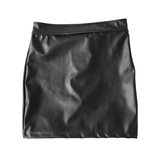 Black PU Leather Erotic Mini Dress / Sexy Women's Fetish Porn Skirt Bondage - EVE's SECRETS