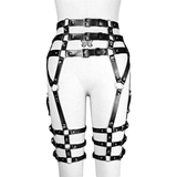 Black PU Leather Women's Thigh Harness / BDSM Garter Belt / Sexy Waist Suspenders - EVE's SECRETS