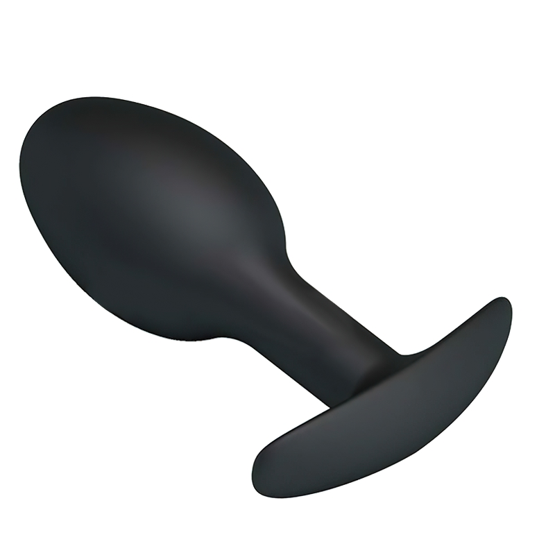 Black Silicone Anal Plug With Metal Ball Inside / Unisex Anus Masturbator / Anal Sex Toys - EVE's SECRETS