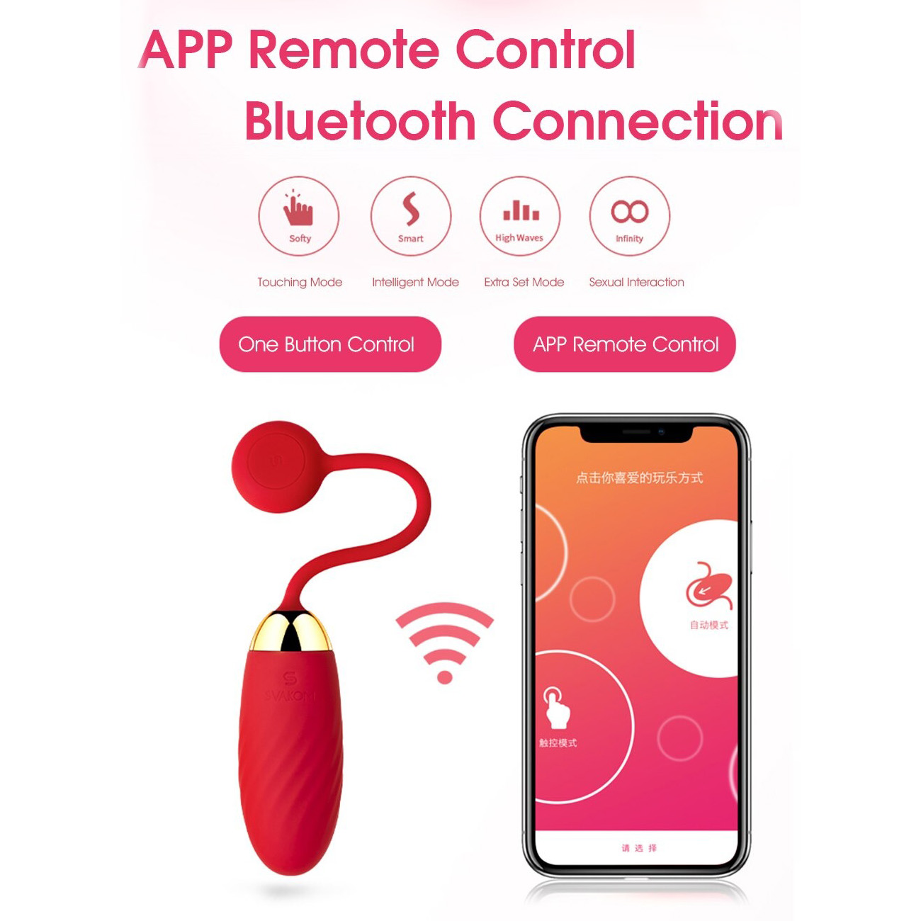 Bluetooth APP Remote Control Bullet Vibrator / Erotic Silicone Vaginal Ball Vibrating Toys for Women - EVE's SECRETS