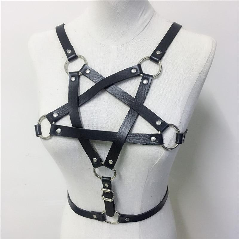 Body Harness with Pentagram for Ladies / Sexy Bra Belts Body Bondage / Fetish Garters - EVE's SECRETS