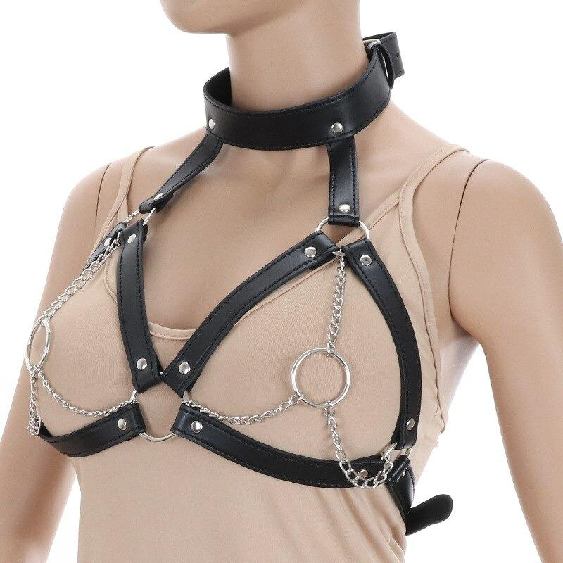 Breast Bondage Harness Belt / Sexy Women Collar Bra Accessory / Fetish Body Harness - EVE's SECRETS