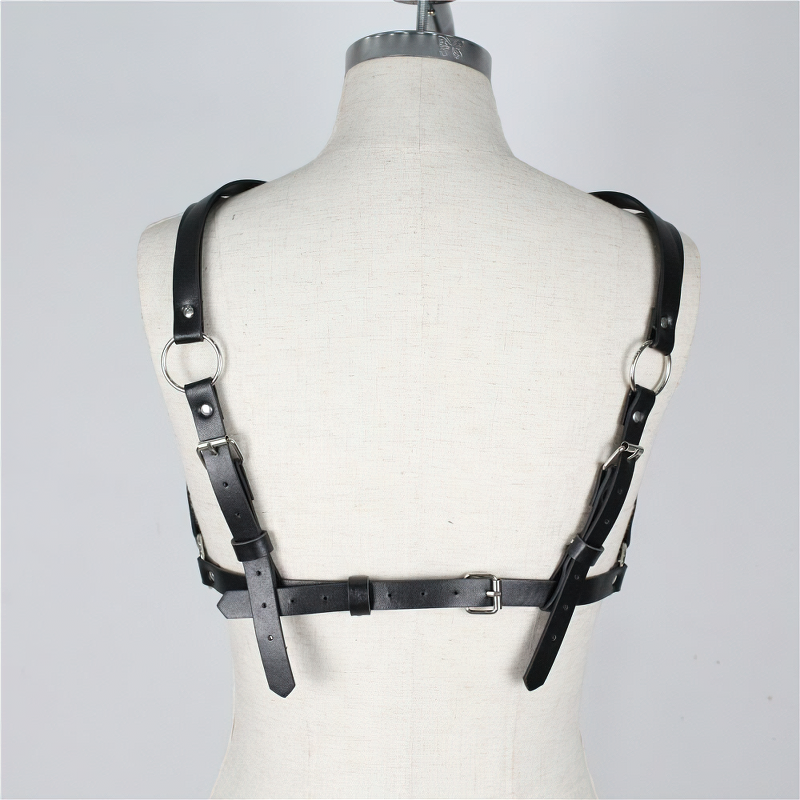 Chest Body Bondage Harness / Black Slim Suspenders Straps / Women Intimate Accessory - EVE's SECRETS