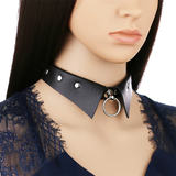 Colorful Punk PU Leather Choker Necklace / Female Halloween Neck Jewelry Accessories