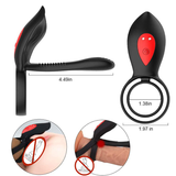 Delay Ejaculation Penis Vibrator With Double Cock Ring / Nipples Massager for Men / Adult Sex Toys - EVE's SECRETS