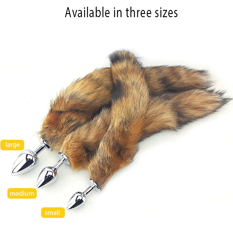Detachable Anal Plug With Real Fox Tail / Smooth Touch Metal Butt Plug / Sex Toys for Women - EVE's SECRETS