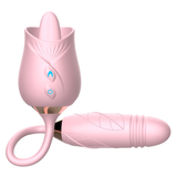 Double Headed Vagina Sucking Vibrator in form Rose / Women's Sex Toy for Clitoris Stimulation - EVE's SECRETS