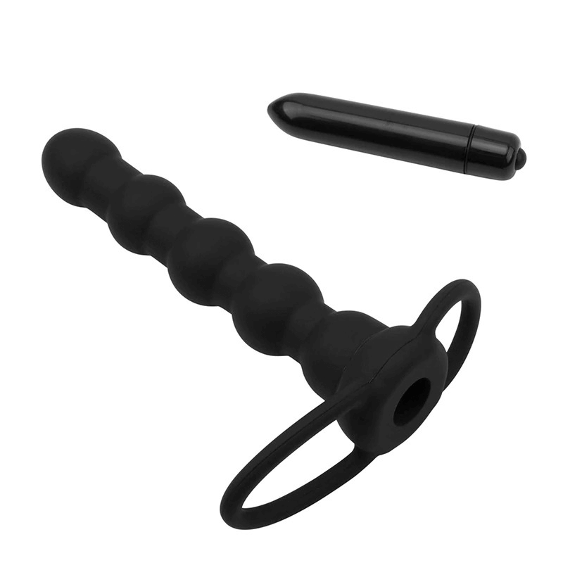 Double Penetration Silicone Anal Beads / Adult Vibrator Strapon Dildo - EVE's SECRETS