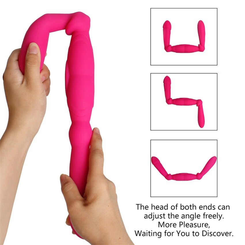 Dual Head Dildo Vibrator / Silicone Sex Toy for Double Penetration / G-Spot and Prostate Stimulator - EVE's SECRETS