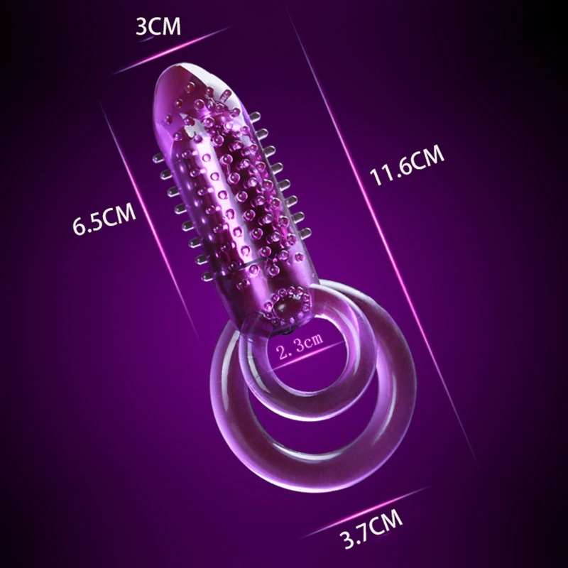 Dual Ring Vibrator Cock Ring / Female G-Spot Vagina Massager / Sex Toys for Couples - EVE's SECRETS