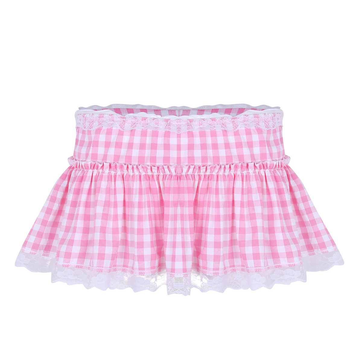Elastic Waistband Short Skirt with Lace / Sexy Pleated A-Line Mini Skirt - EVE's SECRETS