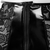 Erotic Briefs with High Waist for Ladies / Sexy Black Wet Look Lingerie - EVE's SECRETS