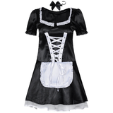 Erotic Cosplay Maid Dress with Ribbon Tie / Sexy Uniform for Adult Role-Playing Games - EVE's SECRETS
