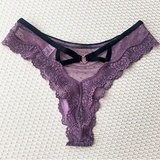 Erotic Lace Women's Panties / Transparent Low-Waist Lingerie / Ladies G-String Briefs with Heart - EVE's SECRETS