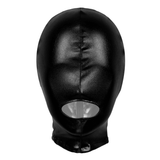 Erotische Latexmaske mit offenem Mundloch / glänzender Wetlook-Rollenspielkostüm-Kopfbedeckung 