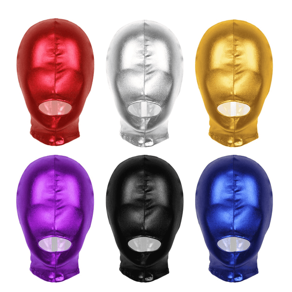 Erotic Latex Mask with Open Mouth Hole / Shiny Wet Look Role Play Cost