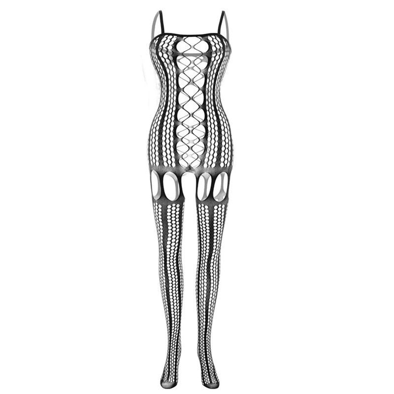 Erotic Lingerie for Women / Sexy Sleeveless Nightwear / Mesh Open Crotch Bodysuit - EVE's SECRETS