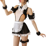 Erotische Dienstmädchen-Anime-Kostüm mit Rüschen / sexy Cosplay-Kleidungsset für Damen 