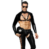 Erotic Male Costume / Sexy Police Uniform for Sex Games / Black Men's Clothing - EVE's SECRETS